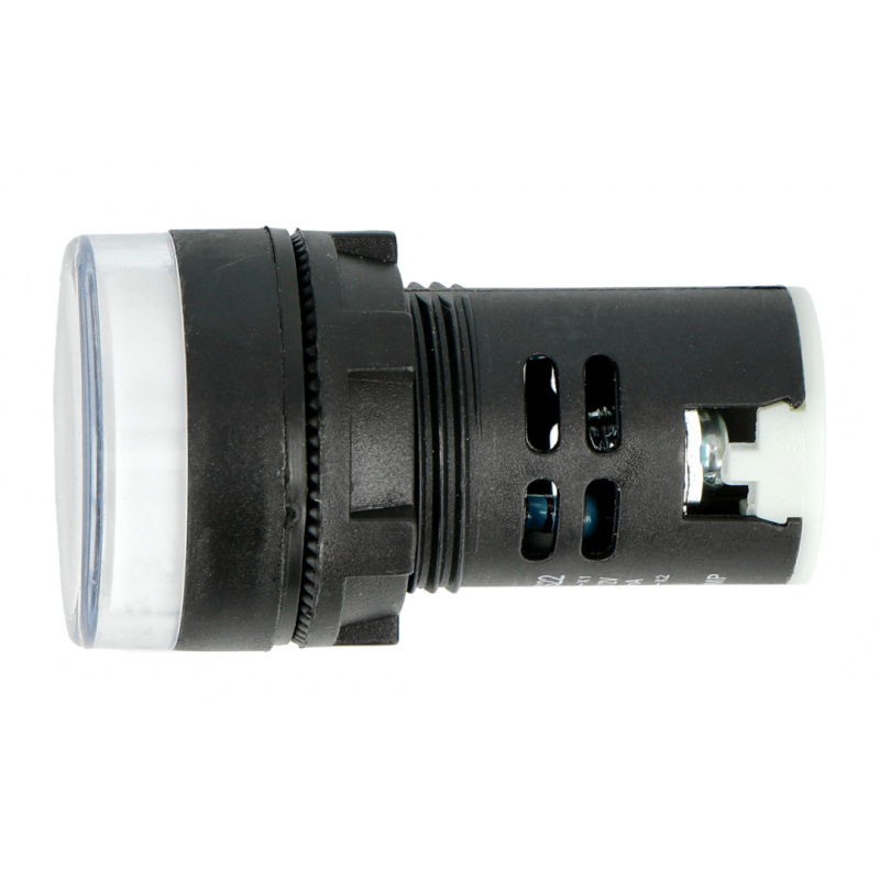 Indikátor 12V AC / DC - 28 mm - bílý