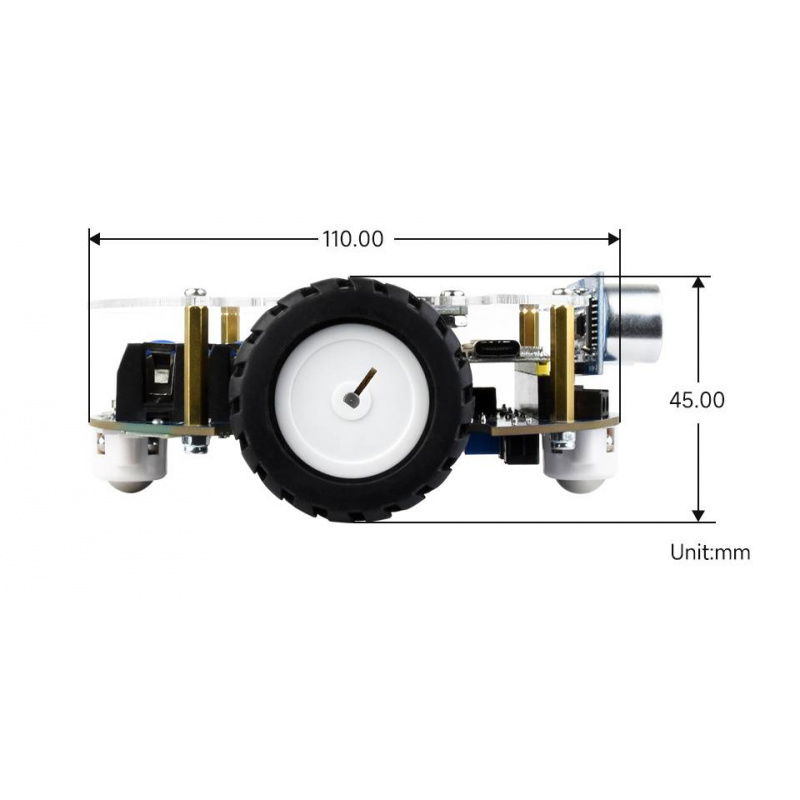 Pico2Go Mobile Robot, Based On RP2350-Plus (wersja EU)