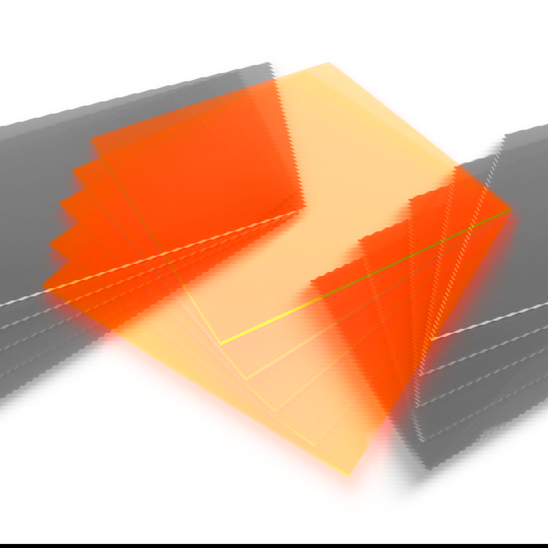 Plexi fluo pomarańczowa 3mm 200x200mm (5szt)