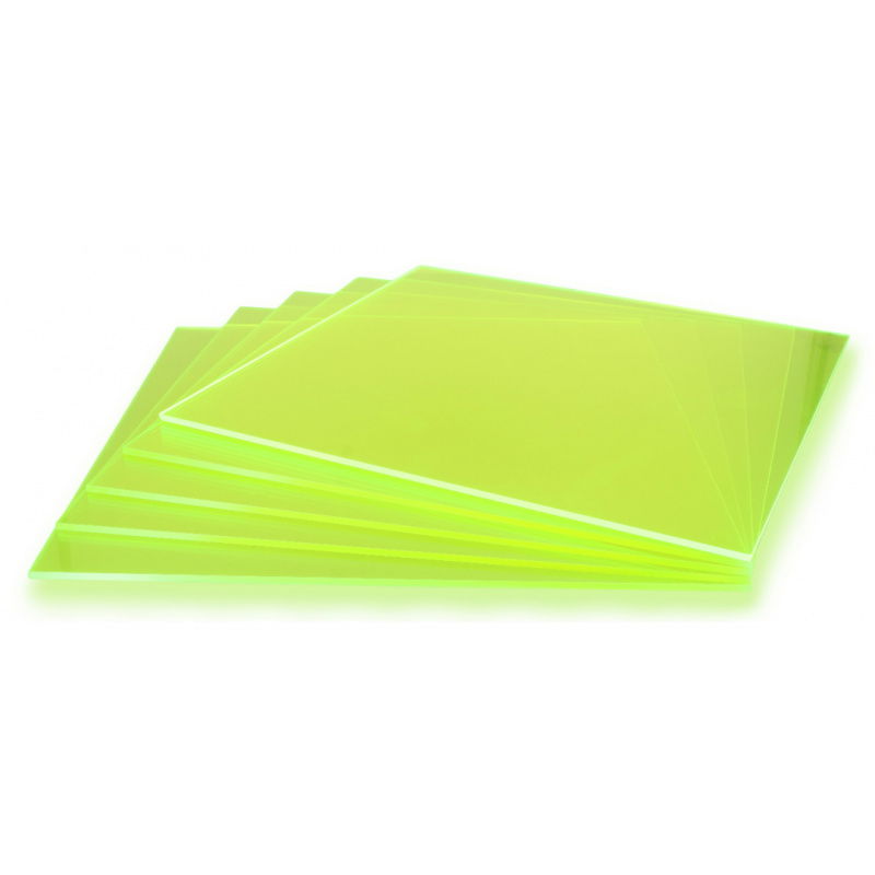 Plexi fluo zielona 3mm 290x290mm (5szt)