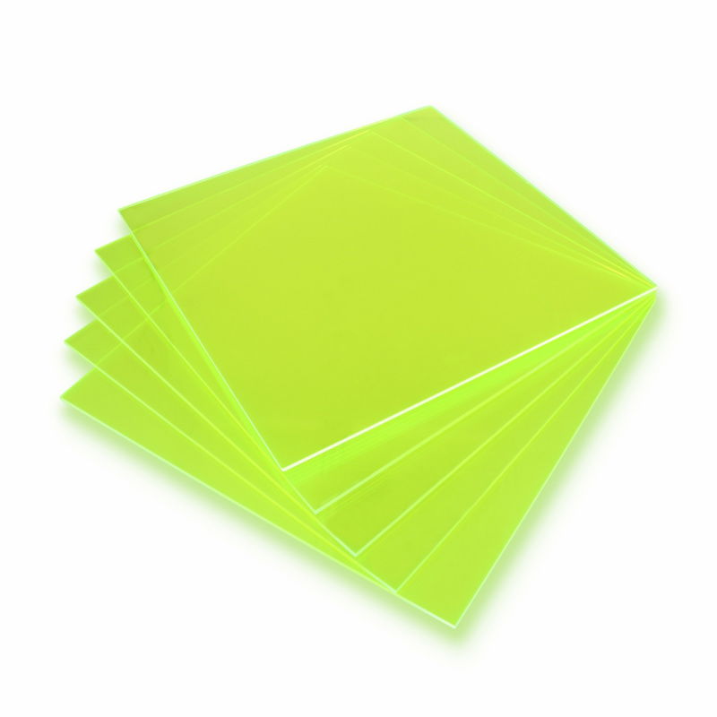 Plexi fluo zielona 3mm 290x290mm (5szt)
