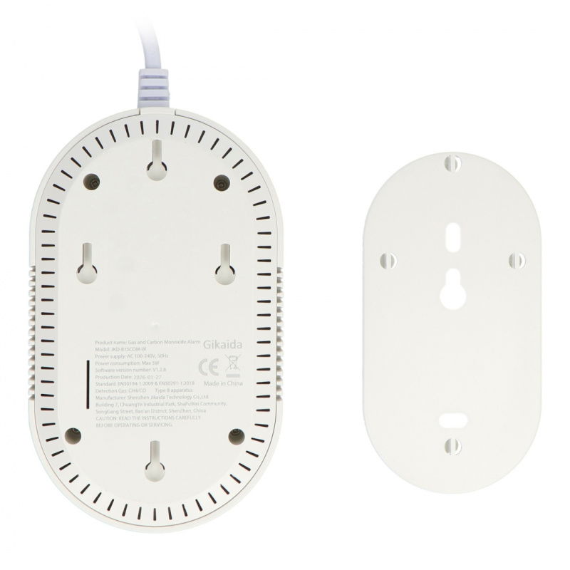 Czujnik gazu i czadu 2w1, detektor tlenku węgla, CO, metan butan