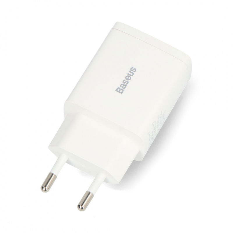 Ładowarka Compact Quick Charger USB, USB-C (biała)