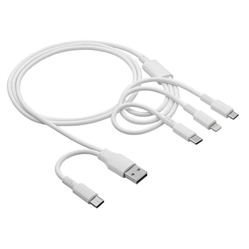 Kabel USB Akyga AK-USB-52 USB A + USB type C / micro USB B (m)