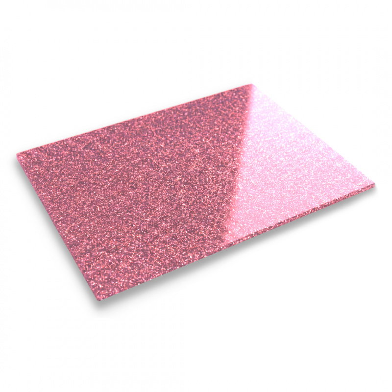 Płyta akrylowa PMMA - 3mm - 400x600mm - Glitter Pink - 1szt.