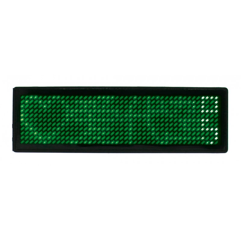 LED Name Tag Green