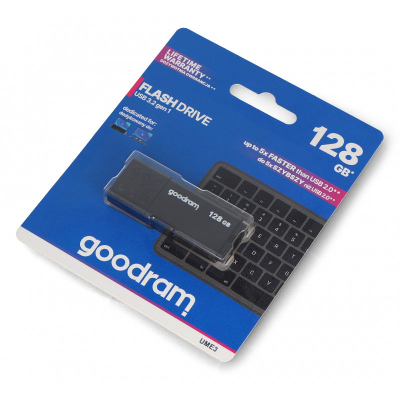 GoodRam Flash Drive - USB 3.2 gen 1 Pendrive - UME3 černý 128 GB