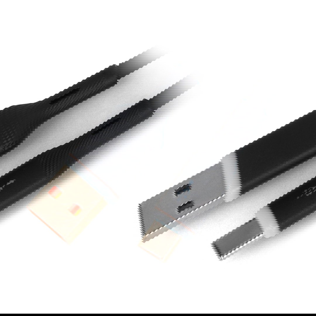 Kabel USB Akyga AK-USB-62, czarny silikonowy, USB-A/USB-C - 1m