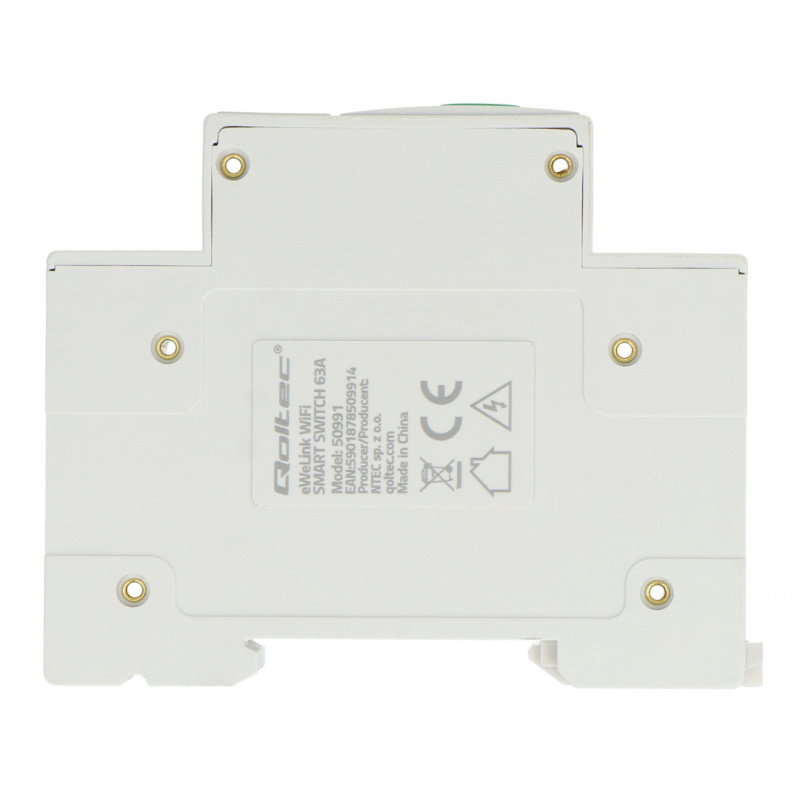 Qoltec Przekaźnik 63A na szynę DIN z licznikiem energii