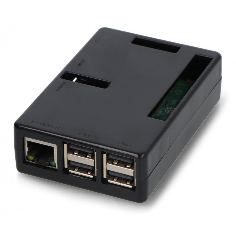 Pouzdro Cube Raspberry Pi Model 3B + / 3B / 2B - černé