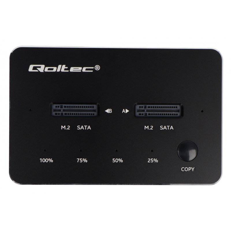Qoltec Stacja dokująca dysków 2x SSD M.2 SATA | NGFF | USB typ C
