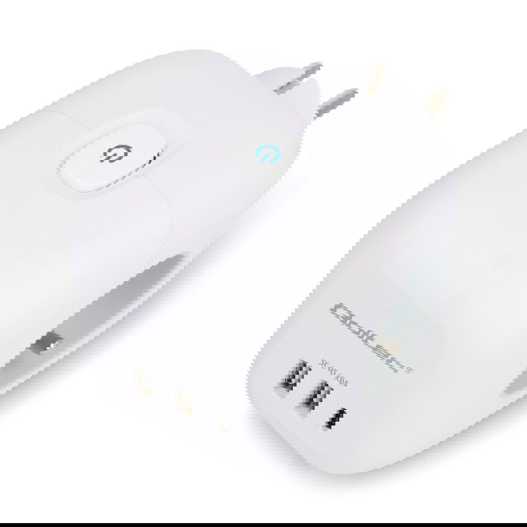 Qoltec Kostka zasilająca przedłużacz 6w1 z podświetlanym