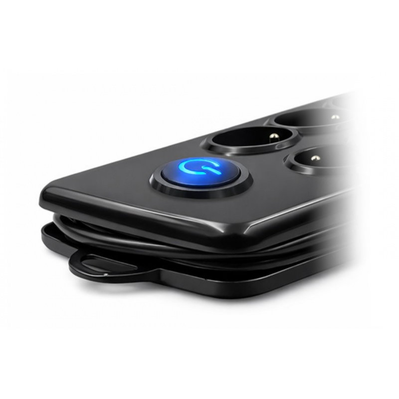 Qoltec Listwa zasilająca antyprzepięciowa | 8 gniazd | 2.5m |