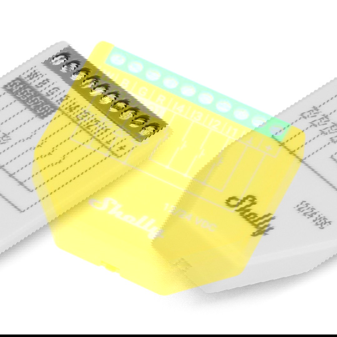 Shelly Plus RGBW PM - sterownik taśm LED 12/24VDC -