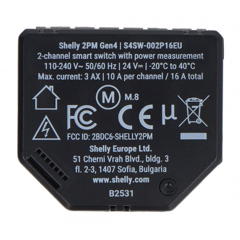 Shelly Plus 2PM Gen4 - 2-kanałowy przekaźnik