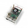 Pouzdro pro Raspberry Pi 5 - otevřené s ventilátorem - průhledné - zdjęcie 1