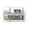 Pouzdro pro Raspberry Pi 5 - otevřené s ventilátorem - průhledné - zdjęcie 3