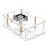 Pouzdro pro Raspberry Pi 5 - otevřené s ventilátorem - průhledné - zdjęcie 5