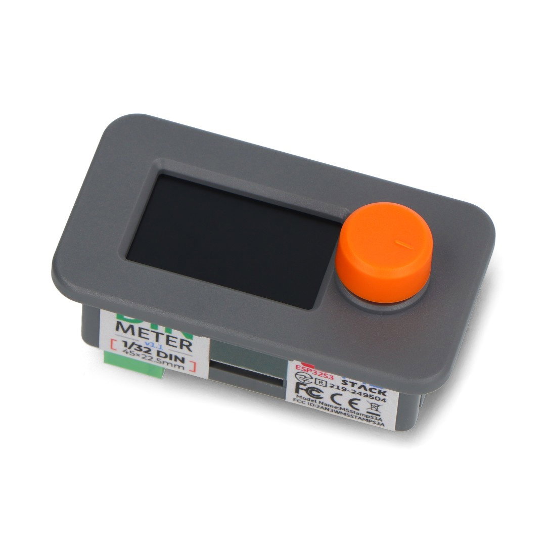 DinMeter v1.1 - vývojový modul ve standardu 1/32 DIN - M5Stamp
