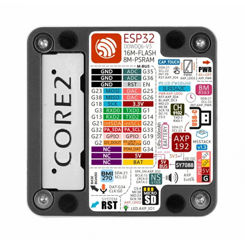 M5Stack Core2 ESP32 loT Development Kit v1.3