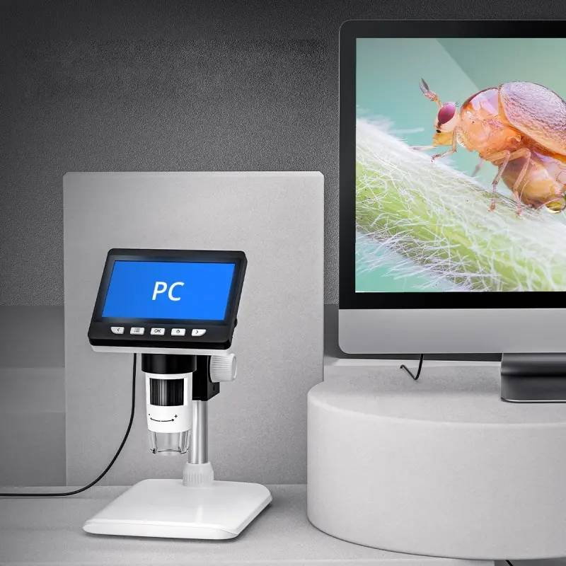 MIKROSKOP CYFROWY 1000x 2MP 8LED EKRAN HD MicroSD