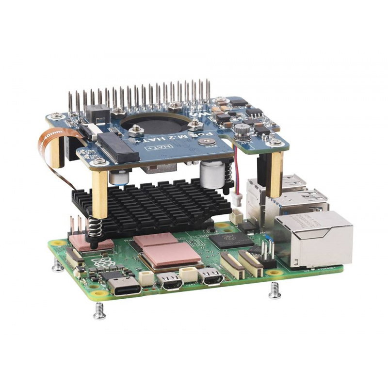 PCIe To M.2 Adapter With PoE Function For Raspberry Pi 5