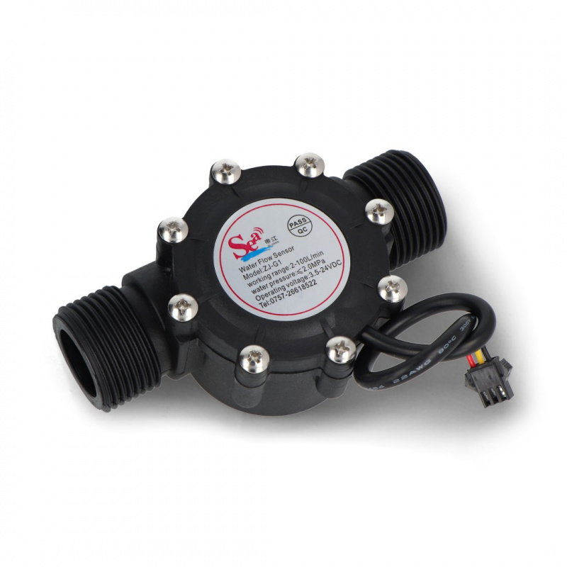 Čidlo průtoku kapaliny ZJ-G1 100l / m - závit 1 ''