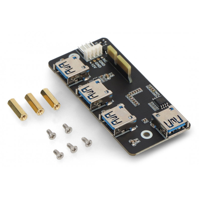 Adaptér PCIe na USB 3.2 Gen1 HUB 4x USB - kompatibilní s