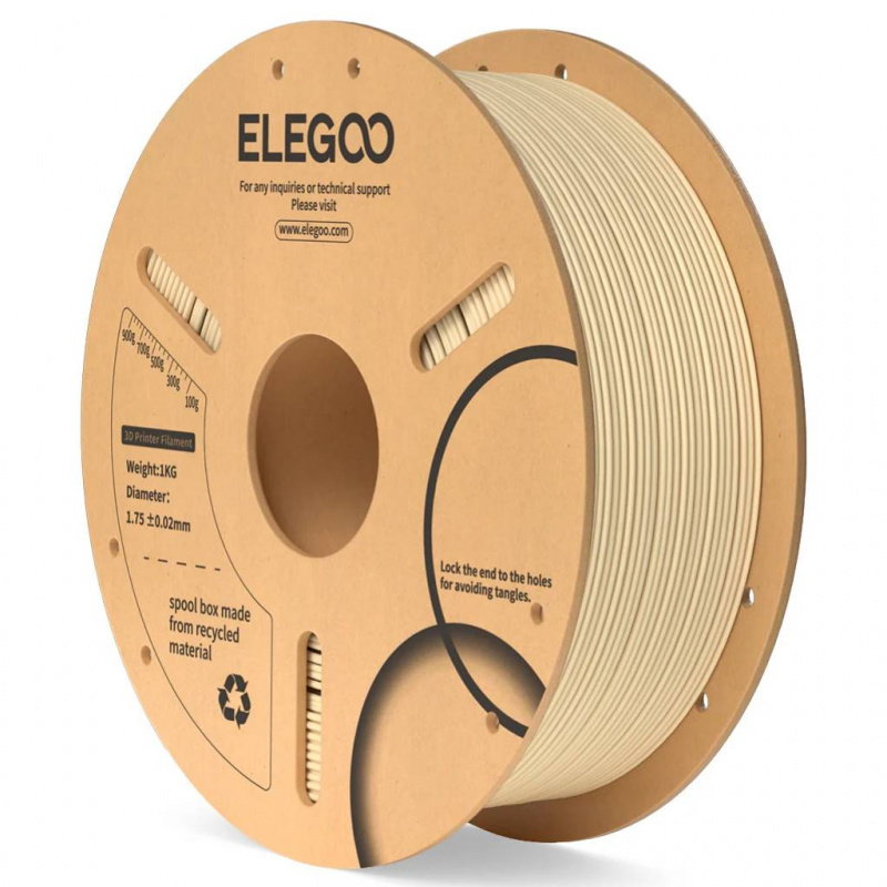 PLA 1.75mm Beige 1kg-Paper Plate 1KG Paper Plate-Beige