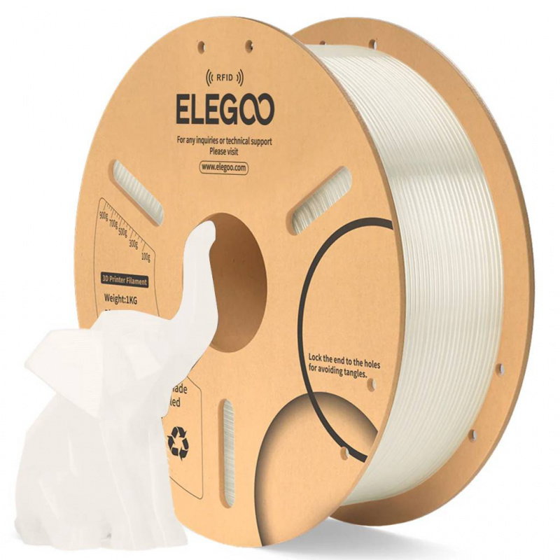 Elegoo PLA Translucent 1,75 mm / 1000 g Paper Spool(RFID) 1KG