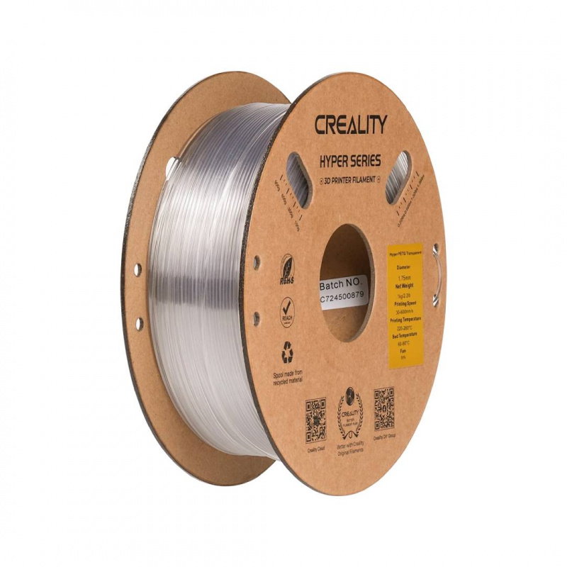 Creality Hyper PETG filament 1,75 mm 1 kg - Průhledný