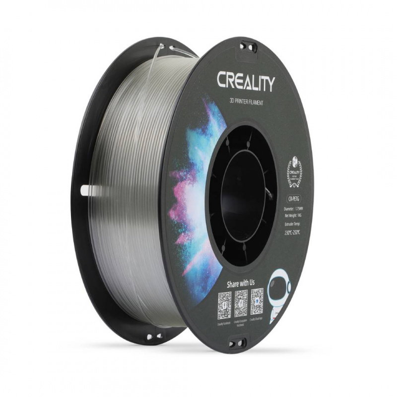 CR-PETG Transparent_1.75mm_1KG_Black neutral tray_Black and