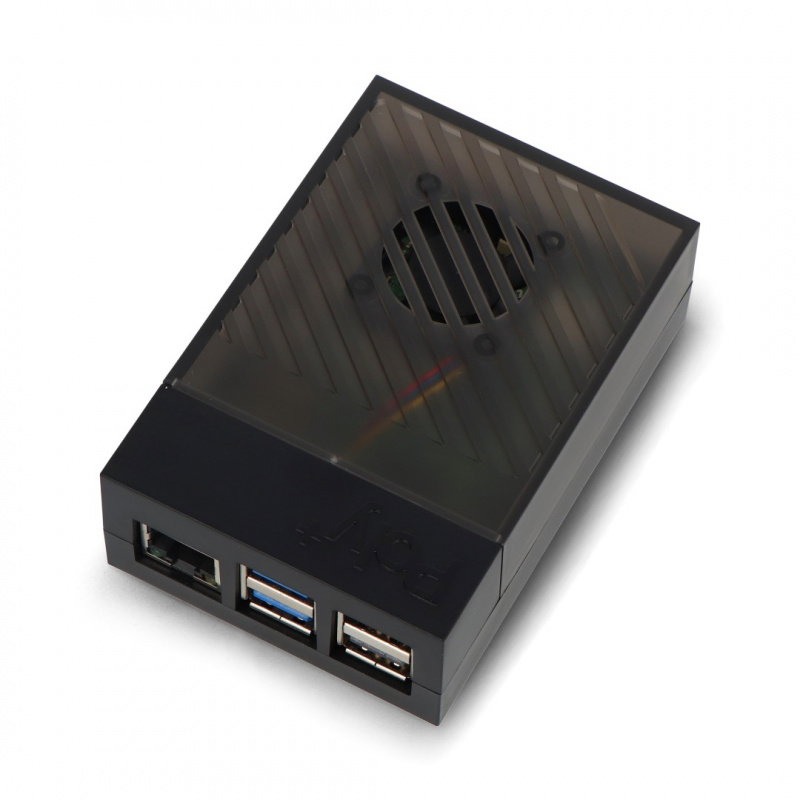 Argon Poly+5 Case with 30mm PWM Fan (Black-Black)