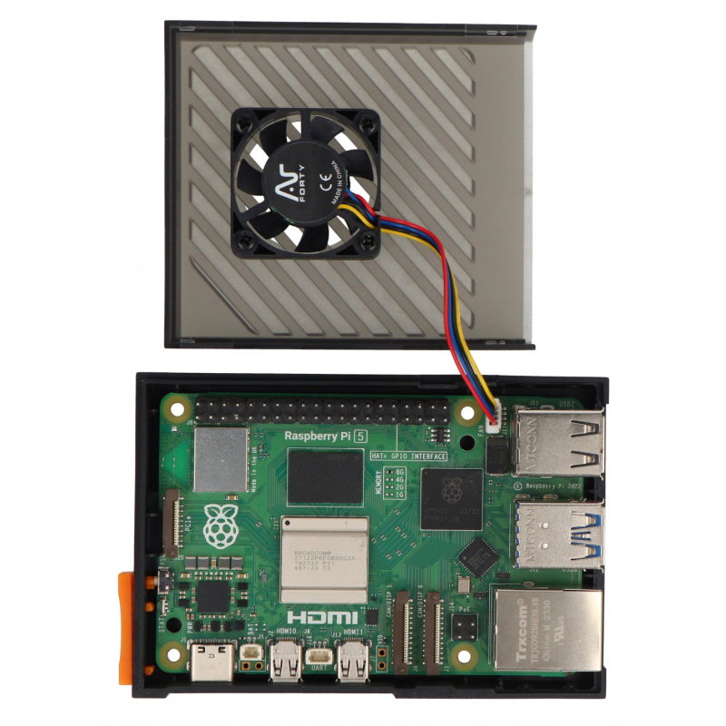 Argon Poly+5 Case with 30mm PWM Fan (Black-Black)
