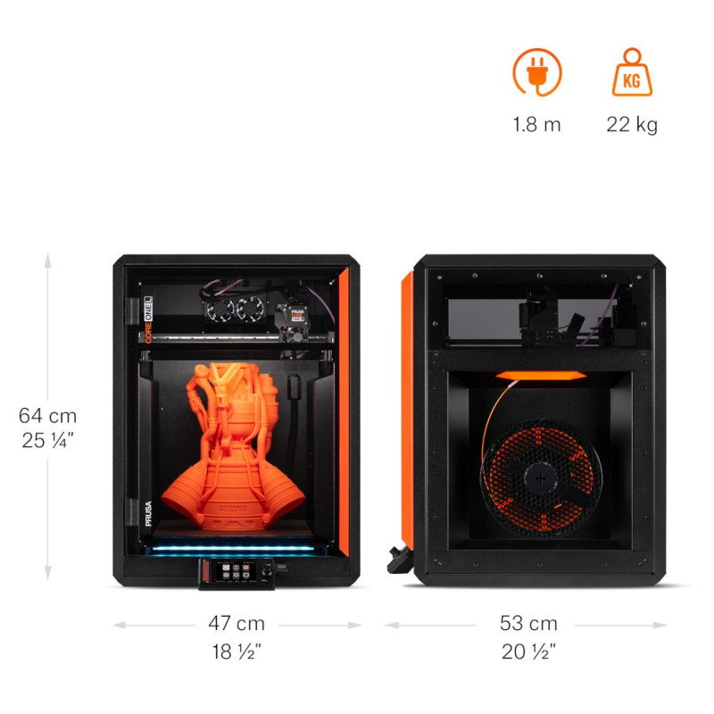 3D tiskárna - Original Prusa CORE One L - sestavená - Critical Infrastructure Edition - se šifrovaným USB diskem 30 GB