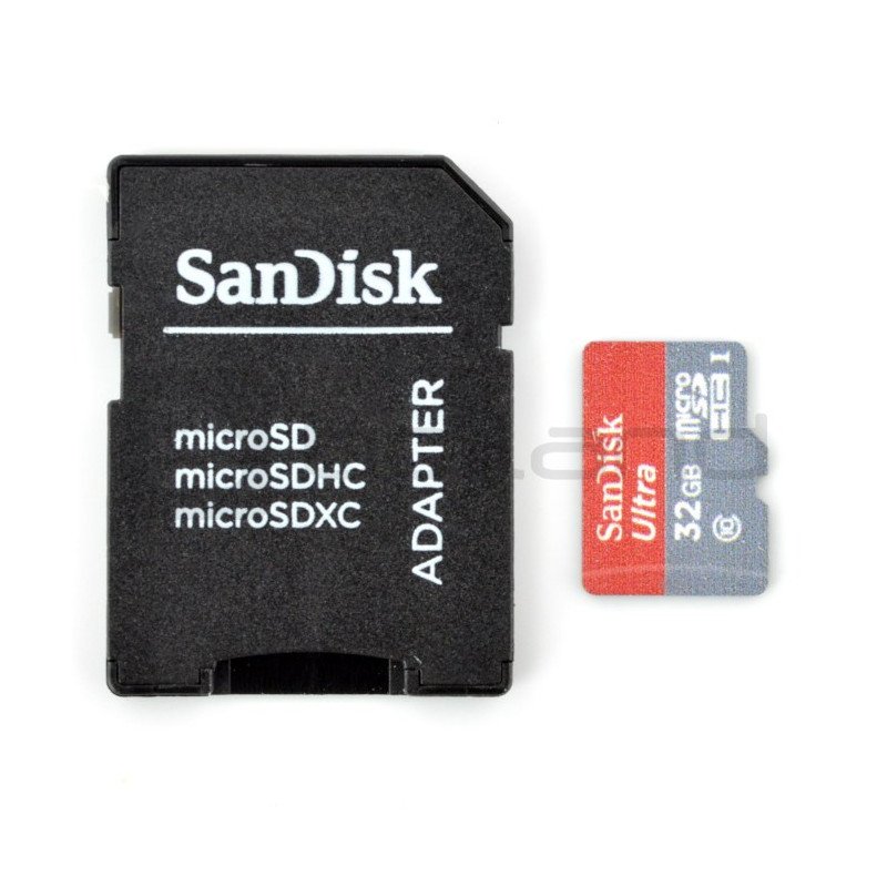 Paměťová karta SanDisk Ultra micro SD / SDHC 32 GB UHS-I třídy 10 s adaptérem