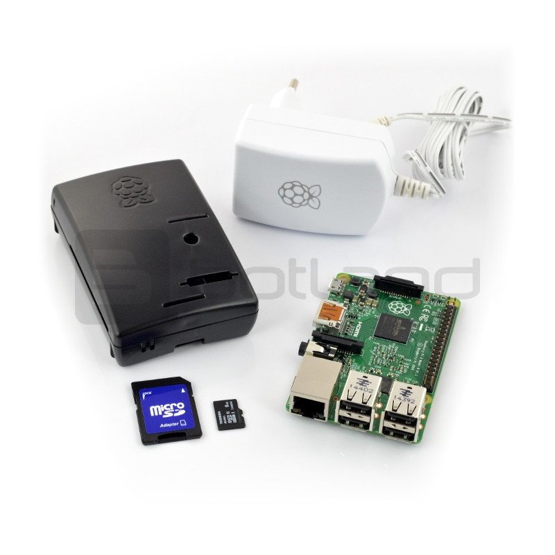 Sada MatLab + Raspberry Pi 2 model B + pouzdro + napájecí zdroj + karta se systémem