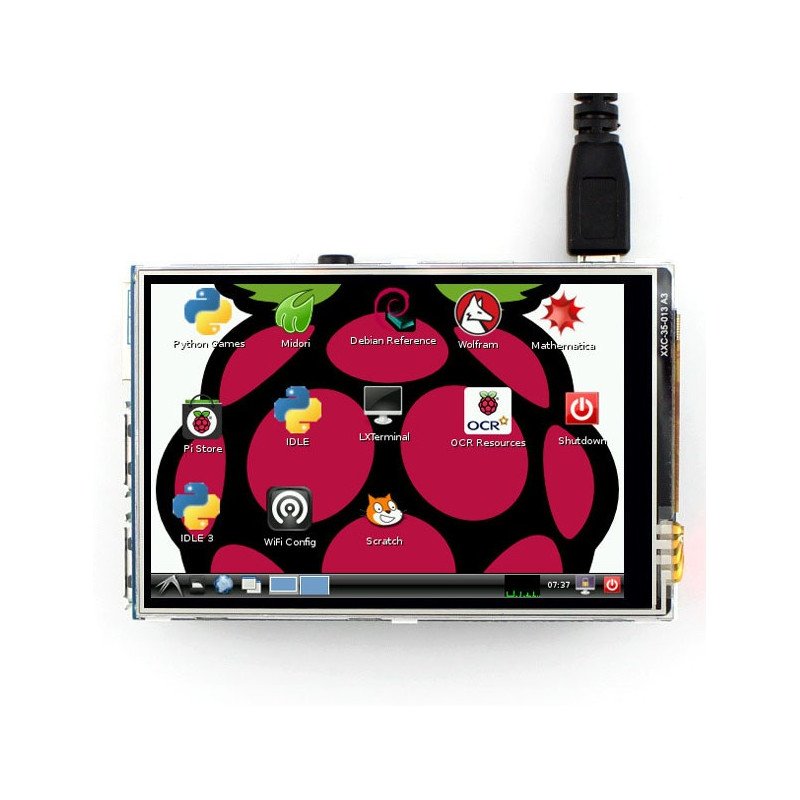 Odporový dotykový LCD TFT 3,5 "320x240px GPIO pro Raspberry Pi 2 / B +