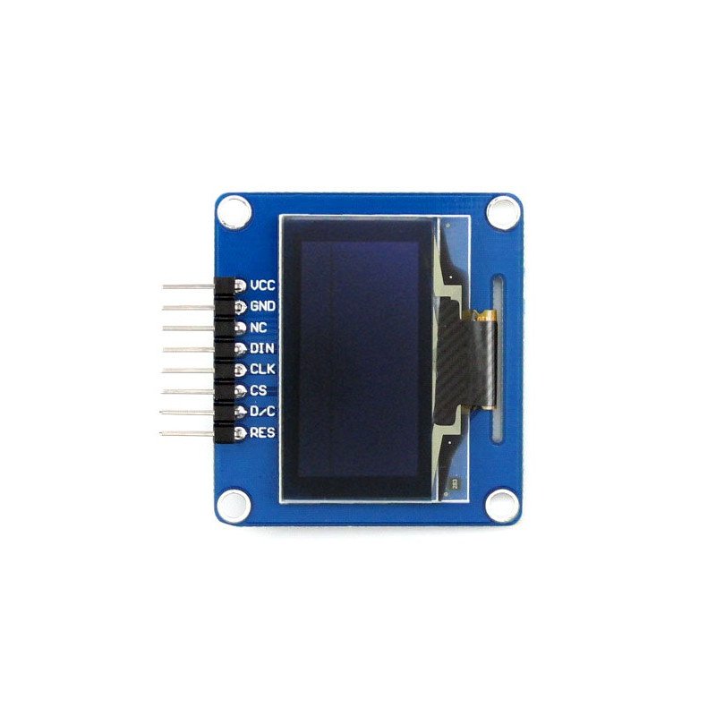 OLED displej, dvoubarevný grafický 1,3 "128x64px SPI / I2C-úhlové konektory