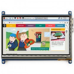 TFT LCD kapacitní dotyková obrazovka 7 "1024x600px HDMI + USB pro Raspberry Pi 2 / B +