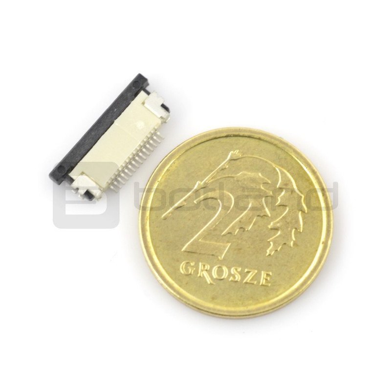 ZIF zásuvka, FFC / FPC, 14 pinů vodorovně, rozteč 0,5 mm, spodní kontakt