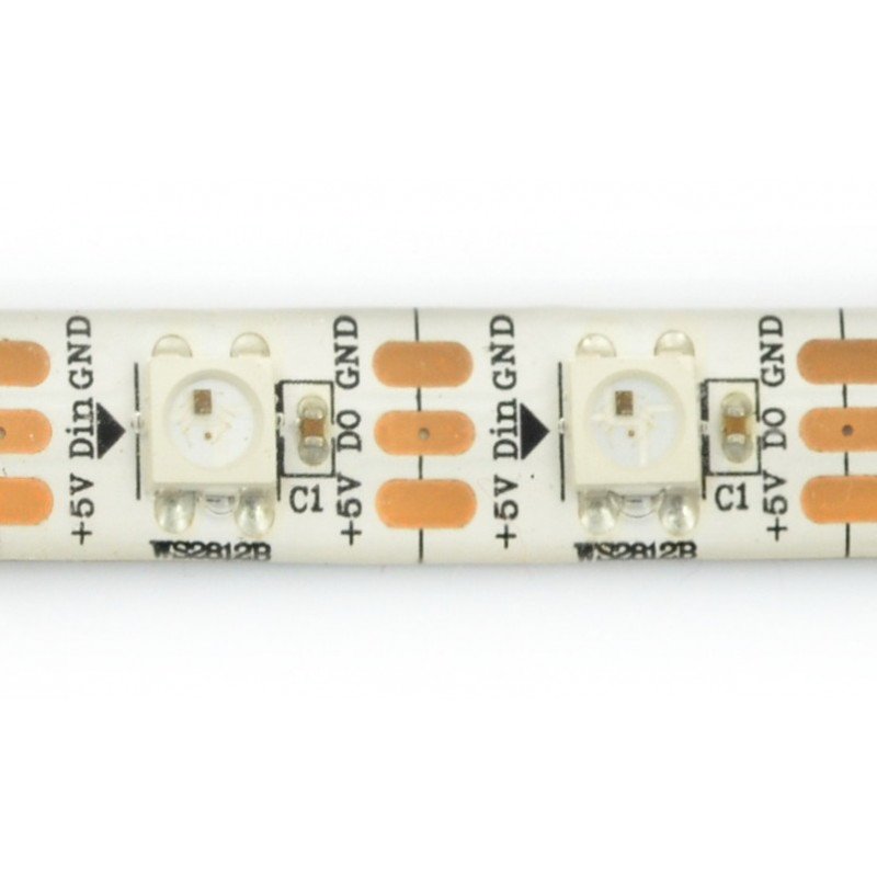 RGB LED pásek WS2812 IP65 60 diod / m, 18W / m, 5V - 5m