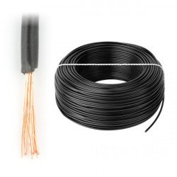 Instalační kabel LgY 1x0,5 H05V-K - černý - 1m