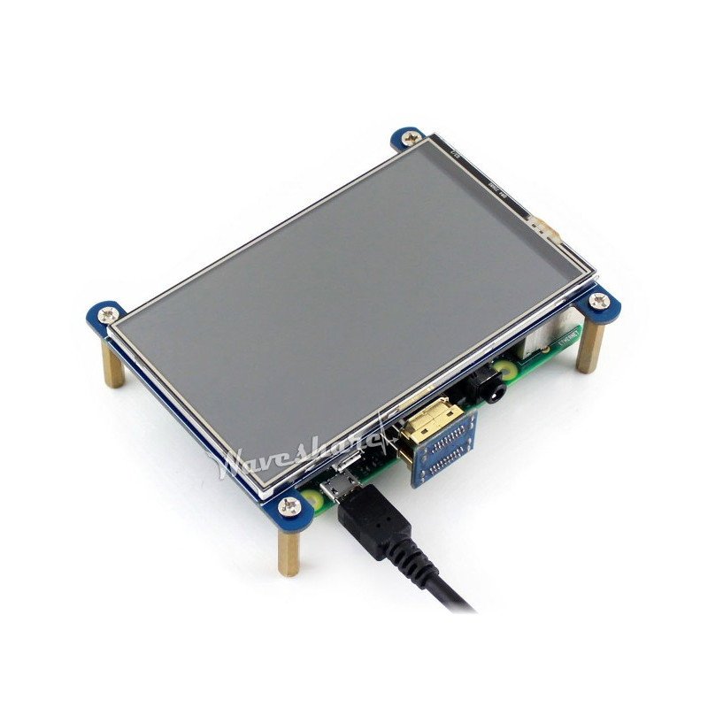 Odporový dotykový displej LCD 4 '' 800x480px IPS HDMI + GPIO pro Raspberry Pi 3/2 / B +