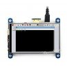 Odporový dotykový displej LCD 4 '' 800x480px IPS HDMI + GPIO pro Raspberry Pi 3/2 / B + - zdjęcie 5