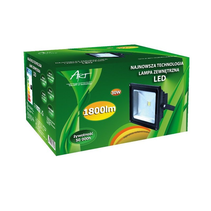 Venkovní lampa LED ART, 30 W, 1800 lm, IP65, AC80-265V, 4000K - neutrální bílá