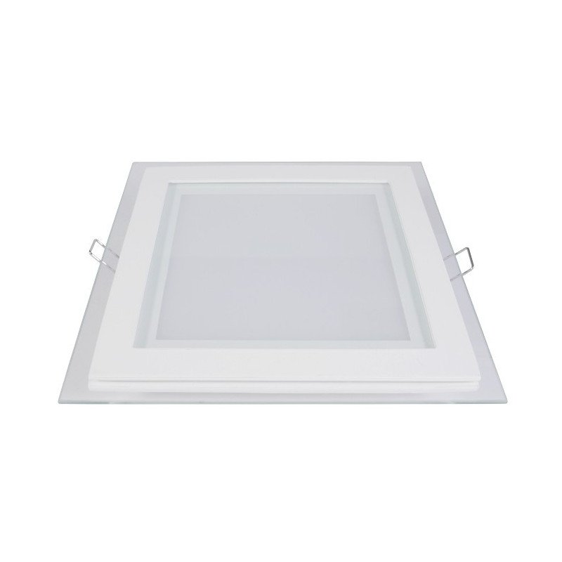 LED ART panel skleněný čtverec 20x20cm, 16W, 1000lm, AC80-265V, 4000K - neutrální bílá