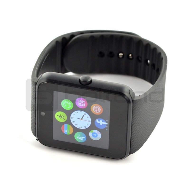 SmartWatch GT08 NFC SIM černá - chytré hodinky s funkcí telefonu