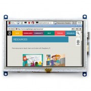 Odporový dotykový displej LCD TFT 5 '' 800x480px HDMI + USB Rev. 2.1 pro Raspberry Pi 3/2 / B +
