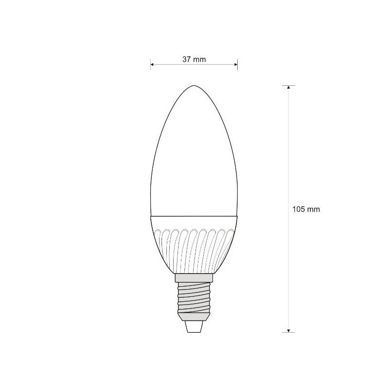 LED ART žárovka E14, 4,5W, 300lm, teplá barva